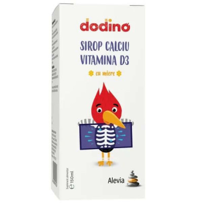 Sirop Calciu Vitamina D3 cu Miere Dodino 150 mililitri Alevia foto