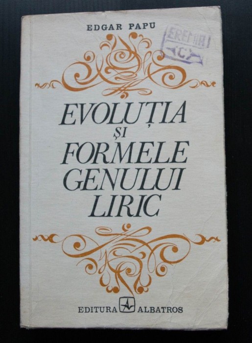 Edgar Papu - Evoluția și formele genului liric