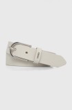 HUGO curea de piele femei, culoarea bej, 50516558
