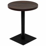 Cumpara ieftin Masa bistro, MDF si otel, rotunda, 60x75 cm, Cenusiu inchis