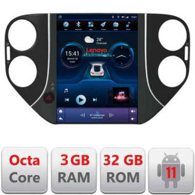 Navigatie VW Tiguan 2013-2016 tip tesla radio gps internet 8 Core 3+32 4G carplay android auto kit-tesla-tiguan-14+EDT- CarStore Technology foto