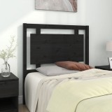 Cumpara ieftin Tăblie de pat, negru, 95,5x4x100 cm, lemn masiv de pin