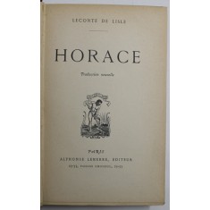 HORACE par LECONTE DE LISLE , 1911