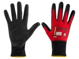 Mănuşi de protecţie roşu-negru, dimensiune 10, nitril