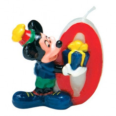 Lumanare tort cifra 0 Mickey Mouse foto