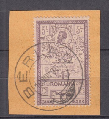 ROMANIA 1903 LP 56 h REGELE CAROL EFIGII VALOAREA 5 L STAMPILA BERLAD 19 NOV 904 foto