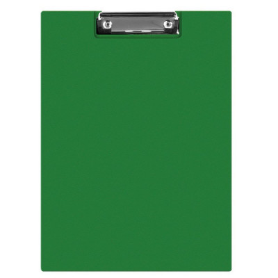 Clipboard Q-CONNECT A4 Dublu cu Buzunar, 230x350mm, Carton Plastifiat si Clip de Prindere Metalic, Capacitate 50 Coli, Culoare Verde, Clipboarduri Dub foto