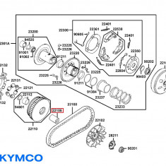 Bucsa variator originala Kymco Dink (Spacer) - Dink Classic - Dink LX 4T 125-150cc