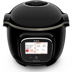 Aparat de gatit multifunctional Cook4me Touch, 13 programe de gatire, aplicatie dedicata Tefal, pana la 6 persoane negru
