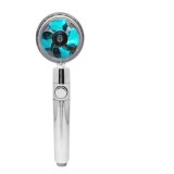 Para de Dus cu Elice si Jet cu Presiune Vortex, Cap Rotativ 360&deg; si Buton On/Off, Design Premium, Albastru, CBD CORAL BEST DEALS Albastru 26 cm 26 cm