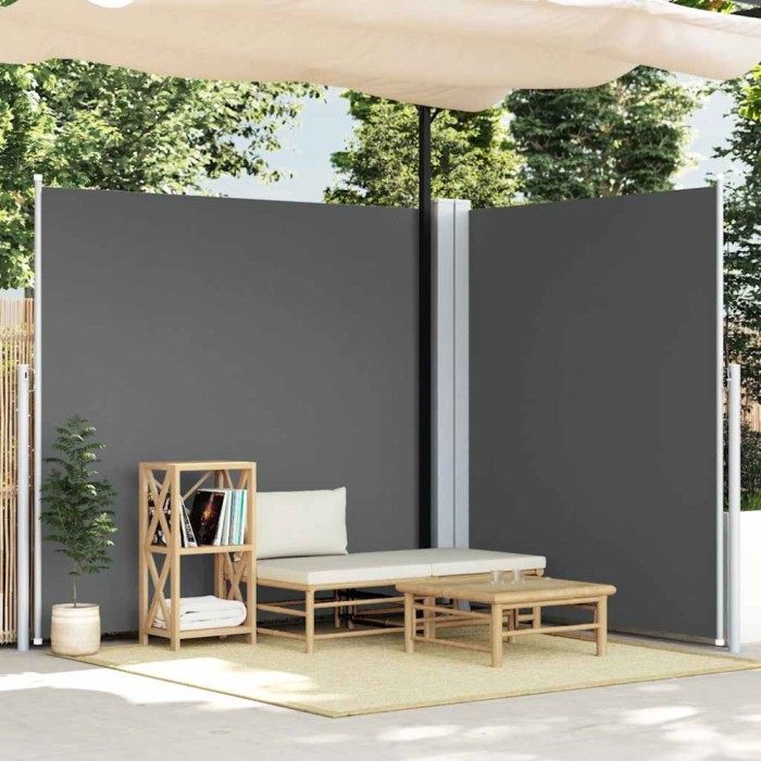vidaXL Copertină laterală retractabilă, antracit, 200x600 cm 318008