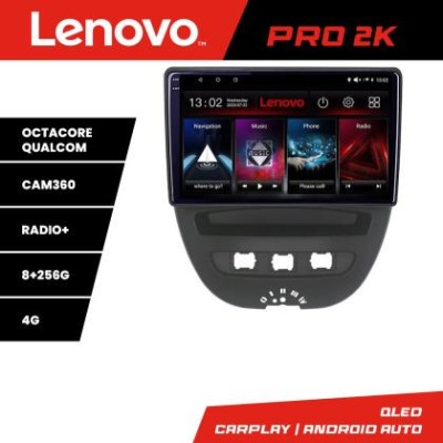 Navigatie Citroen C1 Peugeot 107 Toyota Aygo 2005-2014 Android radio gps internet 8 core QLED 2K 8+256 360 Lenovo v1 CarStore Technology foto