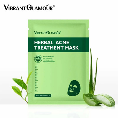 Mască pentru tratarea acneei pe bază de plante Anti-acnee Reduce semnele de acnee Hidratant reparator Vibrant Glamour foto