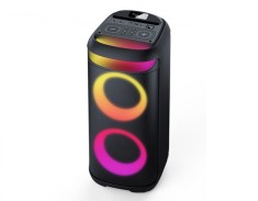 Boxa portabila cu bass, bluetooth, 2x20W, lumini LED RGB, USB, Mp3, Radio Fm,