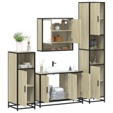 Gossi set de mobilier de baie din 4 piese din lemn de stejar sonoma