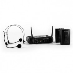 Skytec STWM712H Micro VHF Wireless microfon Set 2 x Set cu casca foto