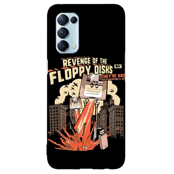 Husa compatibila cu Oppo A5 (2020) model The revenge of flppy disk, Silicon, TPU, Viceversa
