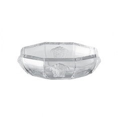 Două boluri din cristal masiv, decorate cu Meduza - emblema casei Versace