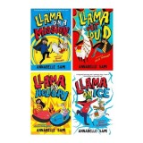 Llama Out Loud Series - Set 4 Carti Copii, Carti Pentru Copii Llama Out Loud, Llama on a Mission, Llama on Holiday, Llama On Ice