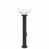 Cumpara ieftin Stalp luminos cu priza 80 cm negru IP44