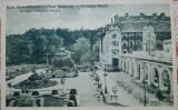 Carte postala, Baia Ocna Sibiului, Hotelul Statului si parcul, perioada interbelica
