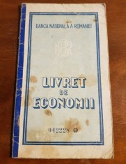 LIVRET DE ECONOMII EMIS DE BANCA NATIONALA A ROMANIEI-1949
