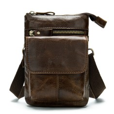 Geantă barbati, BUSY LDY&amp;GTM&reg; Edge, piele naturala, de umar si curea, maro vintage