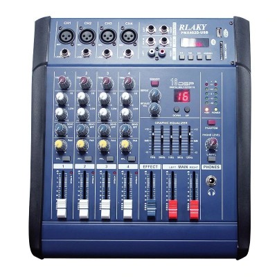 Mixer audio profesional amplificat 200W cu 4 canale si Bluetooth PMX402D-USB foto