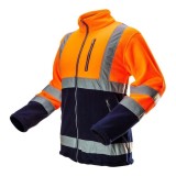 Geaca de lucru reflectorizanta NEO Visibility, lana polara, portocaliu, XL/56, poliester, 3 buzunare, fermoar