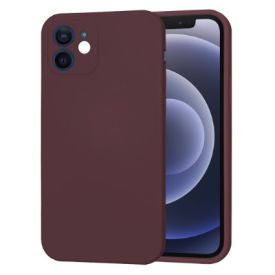 Husa pentru iPhone 12 - Techsuit SoftFlex - Plum Red foto
