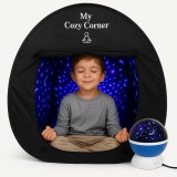 Cumpara ieftin Cort My Cozy Corner cu proiector galaxie inclus, lumini ambientale linistitoare pentru copii, ideal pentru relaxare, calmarea agitatiei, set educativ