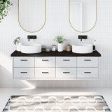 vidaXL Blat de baie, maro &icirc;nchis, 180x60x(2-6) cm, lemn masiv tratat