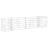 Cumpara ieftin Jardiniera gabion in forma de H, sarma otel, 260 x 40 x 60 cm