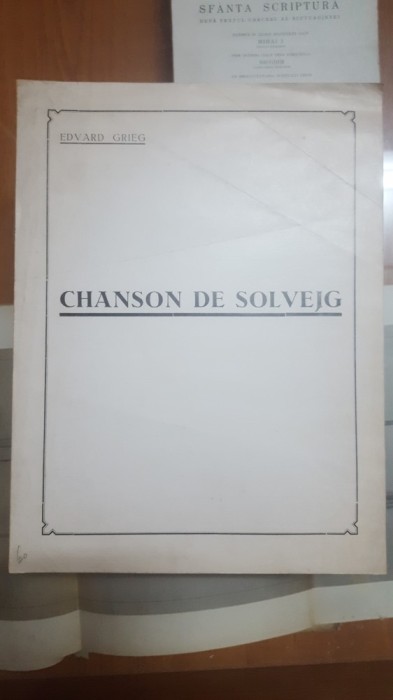 Chanson de Solvejg, Edvard Grieg, Partituri