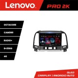 Navigatie Hyundai Santa Fe 2006-2011 Lenovo QLED 2K 8+256GB Android