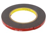 Bandă de Fixare Acrilică Neagră 9mm x 5,5m