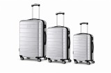 Set 3 trolere voiaj, marimi 20 24 28 inch, culoare silver