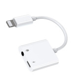 Adaptor Universal Lightning Joyroom - Mini Mufă De 3,5 Mm Cu Port De &icirc;ncărcare Alb (S-Y105)