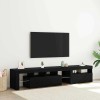 VidaXL Cabinete TV cu Lumini LED 2 pcs Stejar Negru mare Lemn compozit 3332518