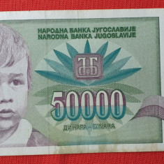 50.000 Dinara anul 1992 Bancnota 50 Mii dinari - Iugoslavia - Jugoslavije