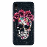 Husa silicon pentru Apple Iphone XR, Colorful Skull Roses Space