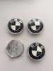 Capace Janta BMW 69mm/65mm Alb/Negru - Set 4 Bucati - Plastic + Metal