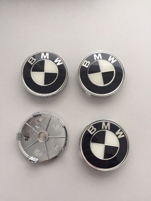Capacele janta BMW 69/65 mm alb/negru foto