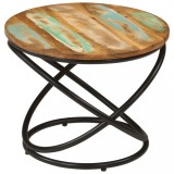 VidaXL Măsuță de cafea &Oslash;50x40 cm, lemn masiv reciclat și oțel