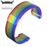 Curea otel, Milanese Loop Slim, compatibila cu Samsung Galaxy Watch9 44mm, Rainbow