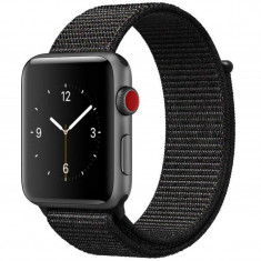 Curea pentru Apple Watch 44mm iUni Woven Strap, Nylon Sport, Dark Black foto