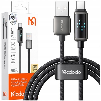 Mcdodo Usb-C Cablu De &amp;Icirc;ncărcare Rapidă Pentru Samsung Xiaomi Tip C 6A 100W 1M Led foto