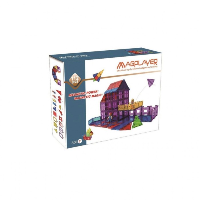Set de constructie magnetic - 112 piese