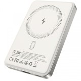 Baterie Externa Wireless BWOO BO-P82, 10000mAh, 22.5W, PD + FQI, 1 x QI - 1 x USB-C, Alba