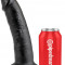 Dildo Clasic Cu Ventuza King Cock, Negru, 22.5 cm